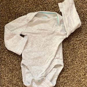 Gray newborn body suit